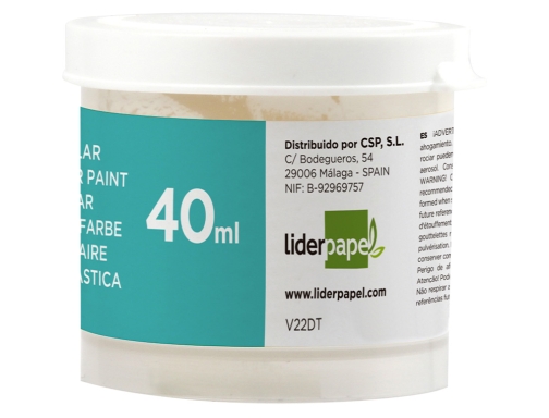 Tempera Liderpapel escolar 40 ml blanco 62931, imagen 3 mini