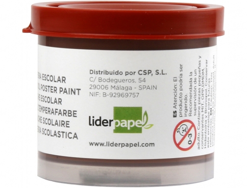 Tempera Liderpapel escolar 40 ml marron 62933, imagen 2 mini