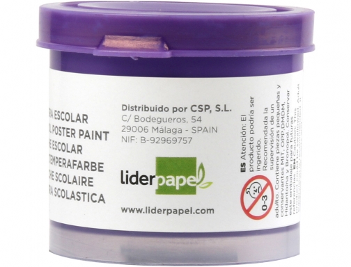 Tempera Liderpapel escolar 40 ml violeta 62940, imagen 2 mini