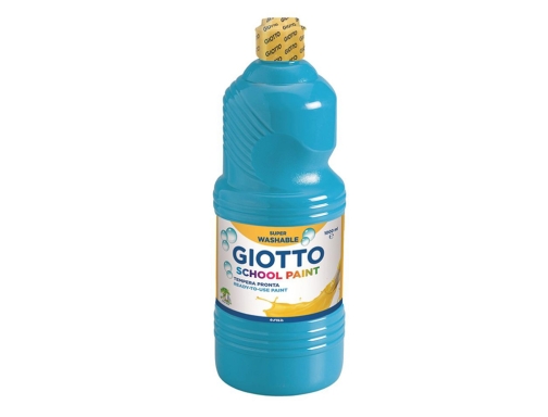 Tempera liquida Giotto escolar lavable 1000 ml azul cyan F535515, imagen 2 mini