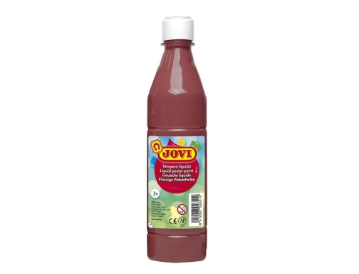 Tempera liquida Jovi escolar 500 ml marron 50612, imagen 2 mini