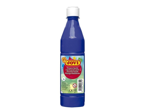 Tempera liquida Jovi escolar 500 ml azul ultramar 50624, imagen 2 mini