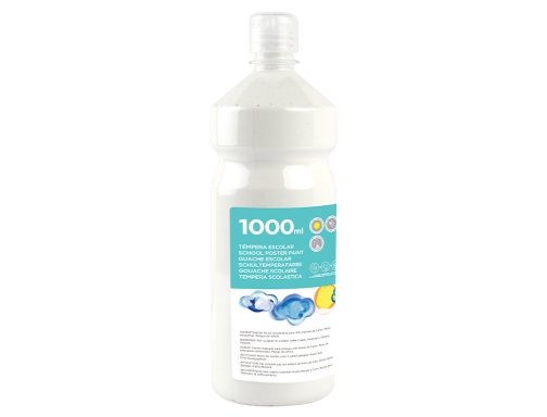 Tempera liquida Liderpapel escolar 1000 ml blanco 59213, imagen 3 mini