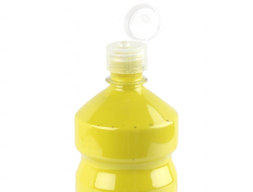 Tempera liquida Liderpapel escolar 1000 ml amarillo limon 59214, imagen 4 mini