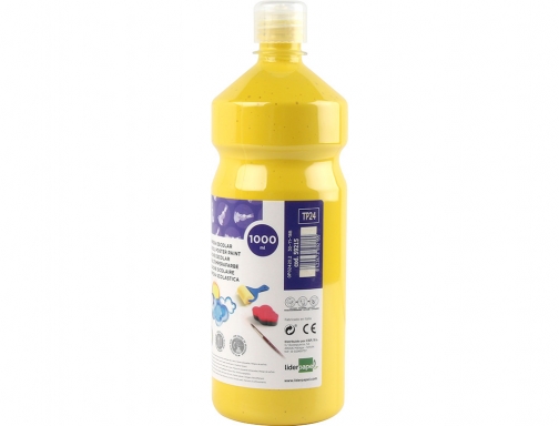 Tempera liquida Liderpapel escolar 1000 ml amarillo 59215, imagen 2 mini