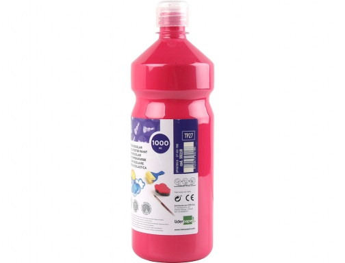 Tempera liquida Liderpapel escolar 1000 ml fucsia 59218, imagen 2 mini