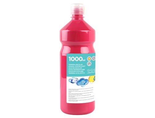 Tempera liquida Liderpapel escolar 1000 ml fucsia 59218, imagen 3 mini