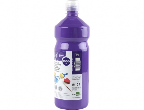 Tempera liquida Liderpapel escolar 1000 ml violeta 59222, imagen 2 mini