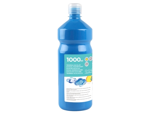 Tempera liquida Liderpapel escolar 1000 ml azul 59225, imagen 3 mini