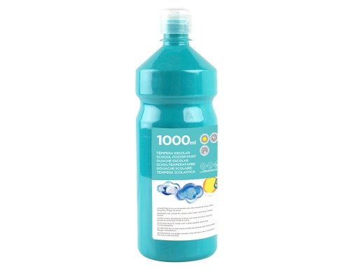 Tempera liquida Liderpapel escolar 1000 ml turquesa 59226, imagen 3 mini