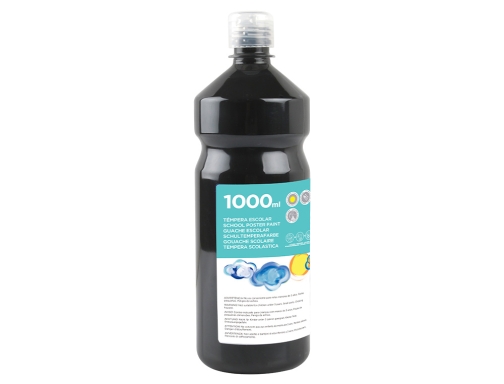 Tempera liquida Liderpapel escolar 1000 ml negro 59230, imagen 3 mini