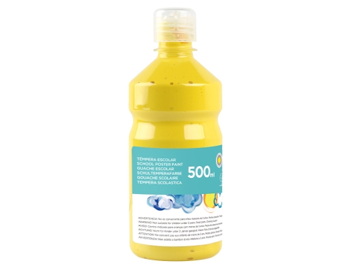 Tempera liquida Liderpapel escolar 500 ml amarillo 59195, imagen 3 mini