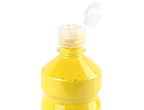 Tempera liquida Liderpapel escolar 500 ml amarillo 59195, imagen 4 mini
