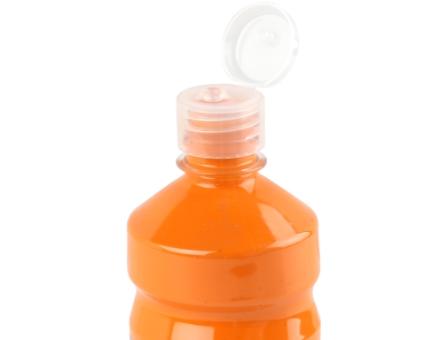 Tempera liquida Liderpapel escolar 500 ml naranja 59196, imagen 4 mini