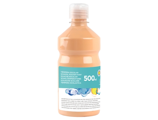 Tempera liquida Liderpapel escolar 500 ml carne 59200, imagen 3 mini