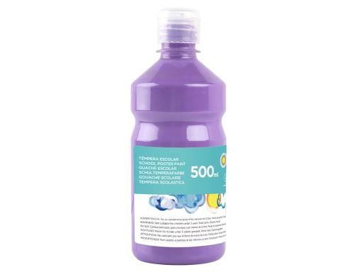 Tempera liquida Liderpapel escolar 500 ml lila 59203, imagen 3 mini