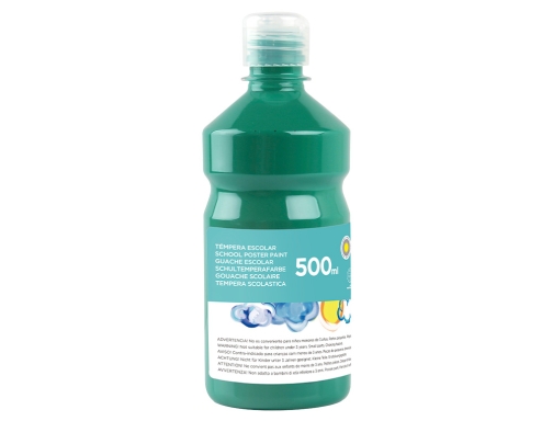 Tempera liquida Liderpapel escolar 500 ml verde oscuro 59208, imagen 3 mini