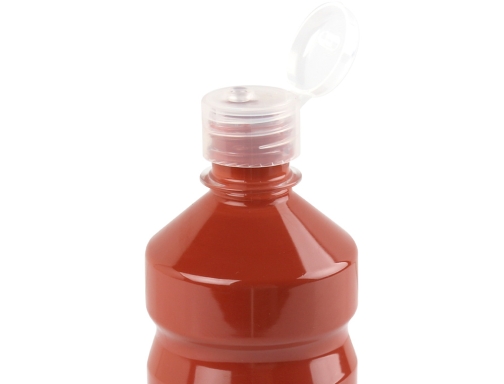 Tempera liquida Liderpapel escolar 500 ml marron 59209, imagen 4 mini