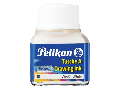 Tinta china Pelikan blanco bote de 10 ml 201673, imagen 2 mini