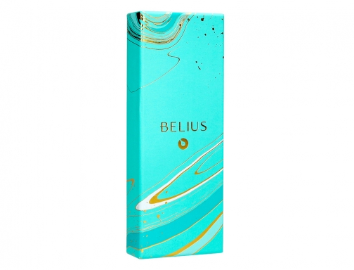 Boligrafo Belius aqua aluminio color turquesa y dorado tinta azul caja de BB274 , turquesa dorado, imagen 4 mini