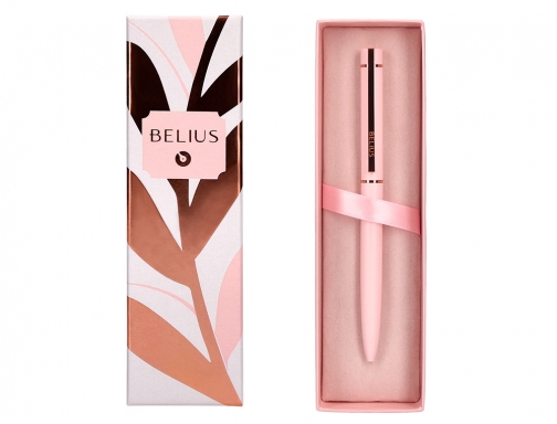 Boligrafo Belius rose aluminio color rosa oro rosa tinta azul caja de BB278, imagen 5 mini
