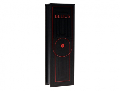 Boligrafo Belius turbo aluminio color rojo y negro tinta azul caja de BB252 , rojo negro, imagen 4 mini