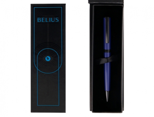 Boligrafo Belius turbo aluminio color azul y negro tinta azul caja de BB254 , azul negro, imagen 5 mini