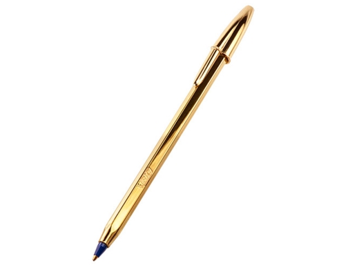 Boligrafo Bic cristal celebration oro tinta azul unidad 9213401, imagen 4 mini