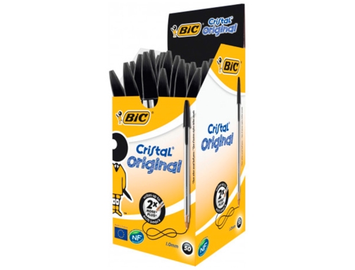 Boligrafo Bic cristal original tinta negra unidad 8373632 , negro, imagen 5 mini