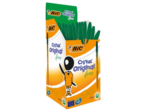 Boligrafo Bic cristal punta fina verde 872729, imagen 5 mini