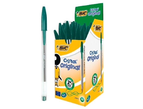 Boligrafo Bic cristal original tinta verde unidad 8373629, imagen 5 mini