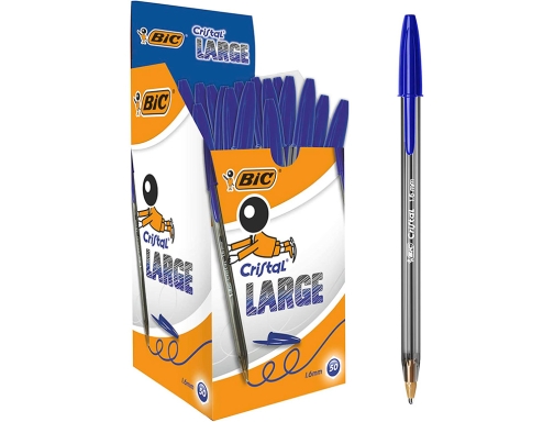 Boligrafo Bic cristal x-large tinta azul 1,6 mm 880656, imagen 3 mini