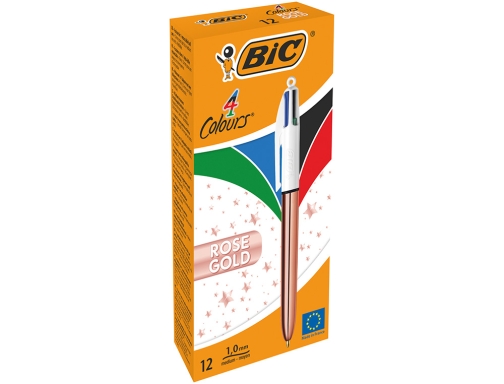 Boligrafo Bic cuatro colores shine oro rosa punta de 1 mm 504894 , 4 colores, imagen 3 mini