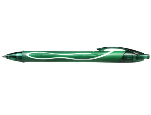 Boligrafo Bic gelocity quick dry retractil tinta gel verde punta de 0,7 964771, imagen 2 mini