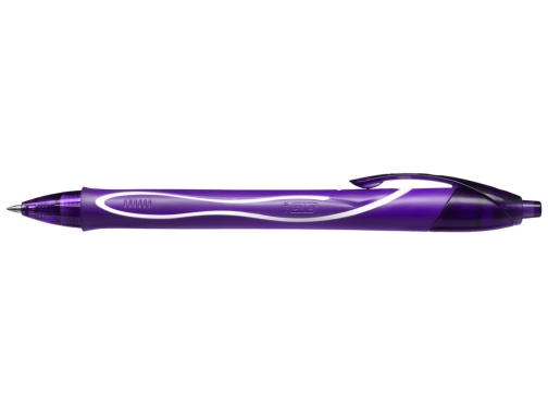 Boligrafo Bic gelocity quick dry retractil tinta gel purpura punta de 0,7 964772, imagen 2 mini