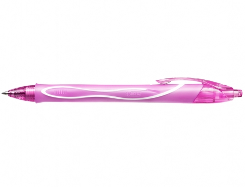 Boligrafo Bic gelocity quick dry retractil tinta gel rosa punta de 0,7 964777, imagen 2 mini