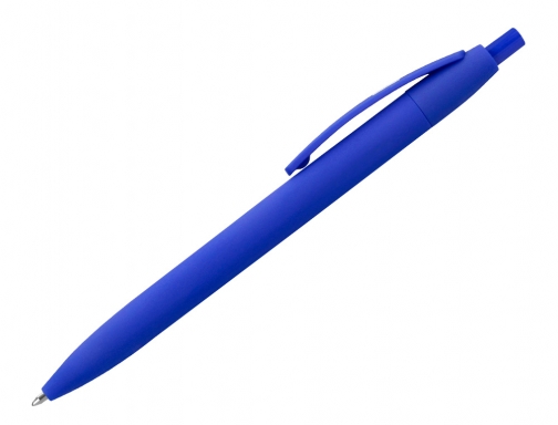 Boligrafo Liderpapel soft touch retractil 1,0 mm tinta azul 68782, imagen 3 mini