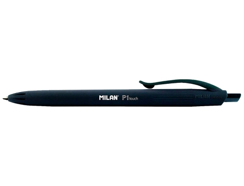 Boligrafo Milan p1 retractil 1 mm touch negro 176511925, imagen 2 mini