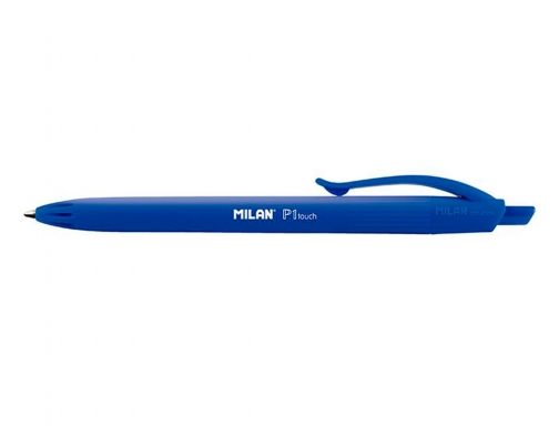 Boligrafo Milan p1 retractil 1 mm touch azul blister de 3 unidades BWM10253, imagen 3 mini
