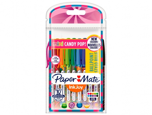 Boligrafo paper mate inkjoy 100 candy pop blister de 10 unidades colores Papermate 2022692 , surtidos, imagen 2 mini