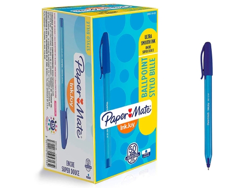 Boligrafo paper mate inkjoy 100 punta media trazo 1mm azul Papermate S0957130, imagen 5 mini