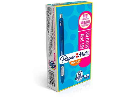 Boligrafo paper mate inkjoy retractil gel pen 0,7mm azul punta de bola Papermate 1957054, imagen 5 mini