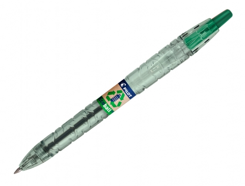 Boligrafo Pilot ecoball plastico reciclado tinta aceite punta de bola 1 mm NEBV , verde, imagen 2 mini
