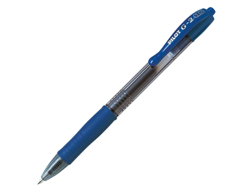 Boligrafo Pilot g2 azul tinta gel retractil sujecion de caucho en blister BG2A, imagen 2 mini