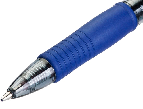 Boligrafo Pilot g2 azul tinta gel retractil sujecion de caucho en blister BG2A, imagen 3 mini