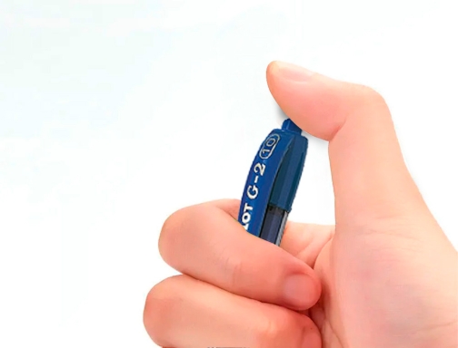 Boligrafo Pilot g2 azul tinta gel retractil sujecion de caucho en blister BG2A, imagen 5 mini