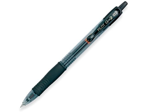 Boligrafo Pilot g-2 negro tinta gel retractil sujecion de caucho en blister BG2N, imagen 2 mini