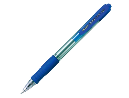 Boligrafo Pilot super grip azul retractil sujecion de caucho tinta base de BSGAA, imagen 3 mini