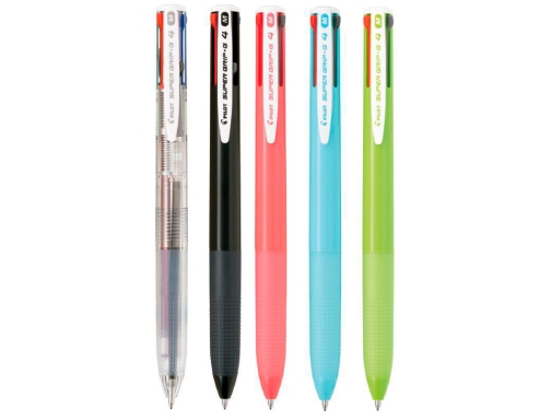 Boligrafo Pilot Super Grip G, 4 colores, cuerpo de color Rosa NSG4RS, imagen 5 mini