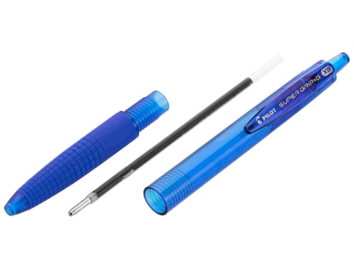 Boligrafo Pilot super grip g azul retractil sujecion de caucho tinta base NSGGA, imagen 4 mini